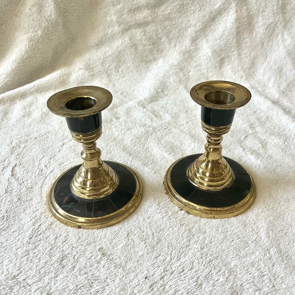 Vintage Brass Candle Holders